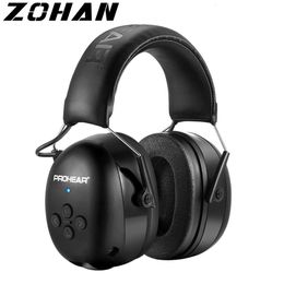 Cell Phone Earphones ZOHAN Electronic Headphone 5.0 Bluetooth Earmuffs Hearing Protection Headphones for Music Safety Noise Reduction Charging 230812