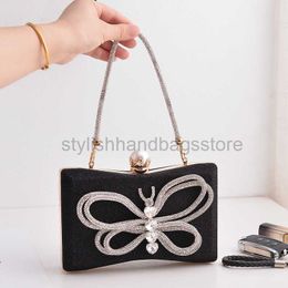 Evening Bags 2023 Banquet Bag Versatile Temperament Dress Bow Wedding Bag Handheld Oblique Straddle Bag Femalestylishhandbagsstore