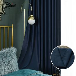 Sheer Curtains Solid Blackout for Bedroom Long Living Room Window Door Modern Blinds Thermal Rideaux Treatment Customized 230812