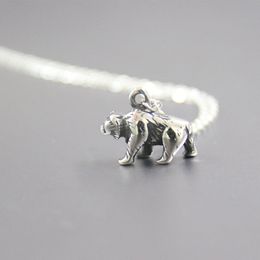 Everfast 5pc/Lot New DIY Vintage 3D Polar Bear Stainless Steel Custom Necklace Animal Pendant Necklaces Geeks Women Men Memorial Jewellery