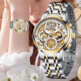 Wristwatches LIGE Fashion Women Watch Top Creative Steel Women's Bracelet Watches Female Waterproof Clock Reloj Para Mujer