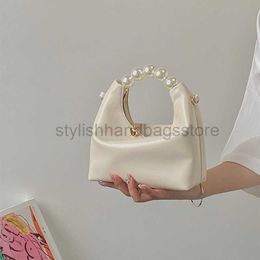 Shoulder Bags Pearl Handle Women Small Clutch Handbags Fashion Chain Female Shoulder Messenger Bag Solid Color Ladies Hobos Tote Purse Bagstylishhandbagsstore