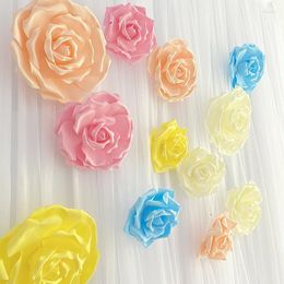 Decorative Flowers 3pc Large Foam Rose Artificial Flower For Wedding Background Decoration Stage Props DIY Home Party Baby Shower Wall Decor