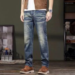 Men's Jeans Spring/Summer Pant For Men Solid Baggy Straight Aesthetic Retro Vintage Slim American Trend Korean Street Fashion