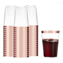 Tumblers 50Pieec Plastic Wine Cups Party Glasses For Champagne Beer Cocktail Martini