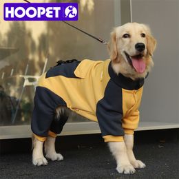 Dog Apparel HOOPET Sporting Dog Jacket Four Feet Clothes for Dogs Labrador Retriever Golden Retriever Autumn Big Dog Coat with Zipper Warm 230812