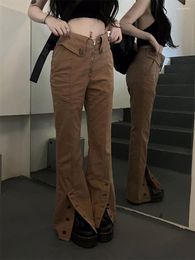 Women's Jeans Retro Brown High Waist Loose Straight Leg Pants Women 2023 Fashion Y2k Casual Streetwear Female Baggy Trouser