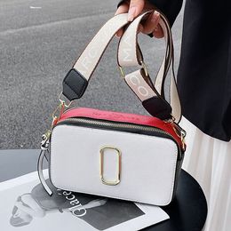 designer snapshot multicolor shoulder bags camera women fashion tie dye luxury pu leather crossbody glitter strap purse grey bag k230813