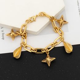 Charm Bracelets Handmake Gold Plated Bracelet African Dubai Women Chain for Engagement Trend Cute Hand Accessories Girls Gifts 230814