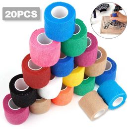 Other Tattoo Supplies 61020Pcs Disposable Bandage Tattoo Sport Wrap Tape Self Adhesive Elastic Bandage Tape Tattoo Permanent Makeup Accessories 230814