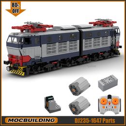 Blocks MOC Building City FS E656 Locomotive Train Technology Bricks DIY Assembly Motors Vehicle Transportation Toys Gifts 230814
