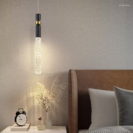 Pendant Lamps Modern Crystal Lights Bedside Hanging Light Home Decor Indoor Lighting For Kictchen Bedroom Living Room Lamp