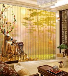 Curtain Top Classic 3D European Style Luxury Modern Yellow Curtains Country Bedroom