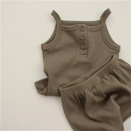 Clothing Sets Fashion Baby Boys And Girls Cute Suit Summer Casual Clothes Set Top Shorts 2pcs Infant Suits Kids Vest Pants