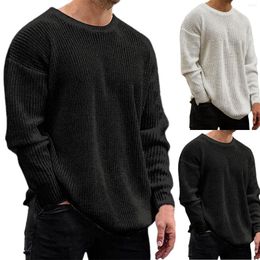 Men's Sweaters Knit Sweater Solid Colour Round Neck Long Sleeve Pullover Mens Compression Shirts Graphic T Shirt Pack For Men