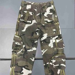 Men's Jeans New Camouflage pants Summer and autumn outdoor training tactical jeans cargo pants men Loose plaid cotton fabric y2k streetwear J230814