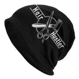 Berets Hair Hustler Scissors Skullies Beanies Caps Hip Hop Winter Men Women Knitting Hat Adult Unisex Hairdresser Barber Bonnet Hats