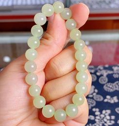 Strand High Grade A Hetian Jade Bracelet Women Healing Gemstone Fine Jewelry Genuine Nephrite Jades Natural Stone Bracelets Bangles