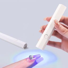 Nail Dryers MINI Portable Salon Quick Dry USB Dryer Machine Home Potherapy Tools Professional UV LED Lamp Mini Flashlight Pen 230814