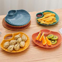 Plates Colorful Creative Shell Shaped Dumpling Plate Sushi French Fries Dish Pastry Fruit Snack Bone Spitting