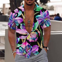 Men s Casual Shirts Shirt Hawaiian Beach Top Holiday Short Sleeve Tropical 3d Print Camisa 2023 Oversized T Coconut Tree Unisex Tee Tops 230814
