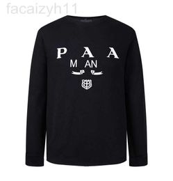 Women's T-Shirt designer P Early Autumn New Light Luxury P Heavy Industry High Density Embroidery Round Neck Unisex Casual Versatile Sweater X7N0