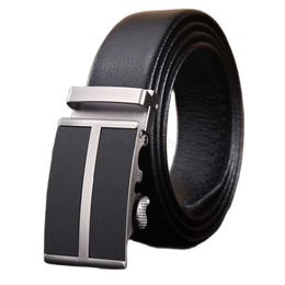 Belts Business strap mens belt luxury 2020 new hot high quality Fibre leather big size 160 cm 150 140 170 180 automatic buckle formal