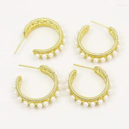 Dangle Earrings 6Pairs Pearls Hoop Elegant Women Drop Gift For Jewellery 8478