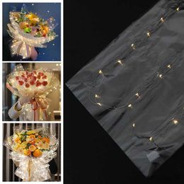 Gift Wrap 60x60cm Luminous Wrapping Paper Flower Bouquets Packaging Paper With LED Light DIY Flowers Decoration Florist Supplies Accessory R230814