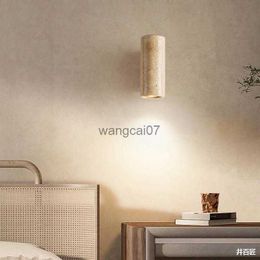 Wall Lamps Natural Stone LED Wall Lamp Home Atmosphere Deco For Parlor Bedroom Aisle Stair Lighting 3 Color Temperature Dimming HKD230814