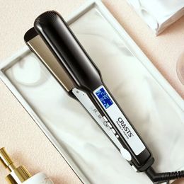 Professional 2-in-1 Hair Straightener and Curler with Negative Ion Technology and Display Screen - Perfect for Creating Salon-Quality Results at Home