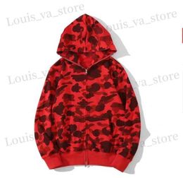 Mens Designer Hoodie Full Zip Up Hoodies for Woman Black Camouflage Jacket Blue Hoody Hooded Sweatshirt Man Womens Warm Long Sleeve Tech Fleece Cardigan M-3XL T230814