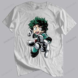 Men's T-Shirts Men Cotton T Shirt Summer Brand Tshirt Boku No Hero Academia Anime Character Deku men Top Tees Mens Tshirt 230812