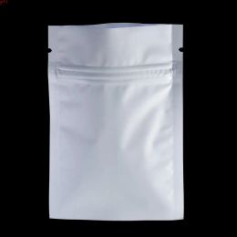 wholesale White 100pcs/lot 10*15cm Aluminium Foil Heat Seal Ziplock Package Bag Retail Mylar Self Zipper Top Food Storage Packing LL