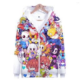 Men's Hoodies Novelty 3 To 16 Years Kids Hoodie 3D Undertale Sans Zipper Boy Girls Sweatshirt Cartoon Teen Coat Children Clothes