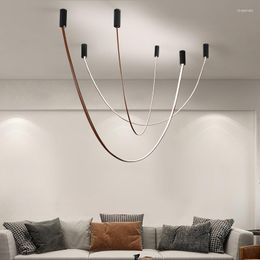Pendant Lamps Simple Luxury Clothing Store Chandelier Personality Creative Designer Modern Belt Restaurant Nordic Living Room