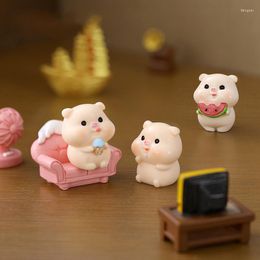 Garden Decorations 1Pc Cute Cartoon Pig Micro Landscape Resin Crafts Diy Landscaping Decoration Gardening Accessories Home