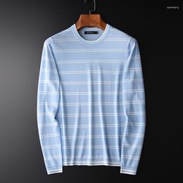 Men's Sweaters Brand Plus Size 3XL 4XL Spring And Autumn Soft Striped Knit Sweater Men Hight Quality Mens Pullover