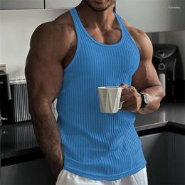 Men's Tank Tops Summer Sleeveless Vest Undershirt Thin Style T-shirt Casual Sports Gym Exercise Running Pullover