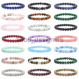 Natural Stone Beads Bracelet For Women Men Amethysts Crystal Quartzs Aquamarines Jades Jewellery Agates Elastic Bangle Bracelets x0814