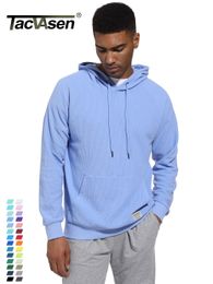 Men s Hoodies Sweatshirts TACVASEN Hooded Mens Long Sleeve Knitted Solid Pullover Casual Active Fitting Knit Drawstring Sweater Tops 230814