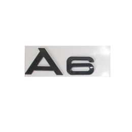 Gloss Black A 6 Trunk Rear Letters Badge Emblem Emblems Sticker for Audi A6291K