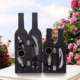 Bar Tools Bottle Shaped Red Wine Pourer Champagne Openers Set Corkscrews Openors Decanter Aerating Stopper Drop Stop Ring 230814