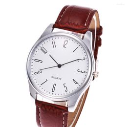 Wristwatches Men Minimalist Dial Watch Fashion Business Versatile Belt For Stainless Steel Circular Quartz Reloj Hombre