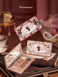 Eye Shadow Flower Knows Chocolate Shop Series Eye Shadow 8 Colour Palette Matte Pearlescent Mashed Potato Texture Eyeshadow Natural Makeup 230814