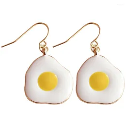 Hoop Earrings Charm Ear Jewelry Fried Egg Drop Funny Women Women's Stud Post For Womenative