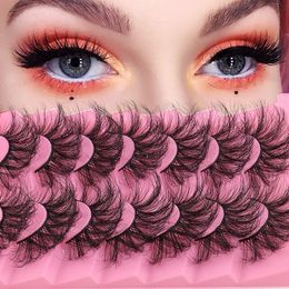 Handmade Reusable Curled Fake Eyelashes Extensions Fluffy Wispy Multilayer Thick Lashes Mink Naturally Soft Delicate Strip Eye Lashes DHL