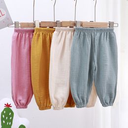 Pantaloni di cotone per bambini pantaloni pantaloni racconti estate autunno inverno inverno di bambù morbido mussola morbida casual rigenhose kinder 230812