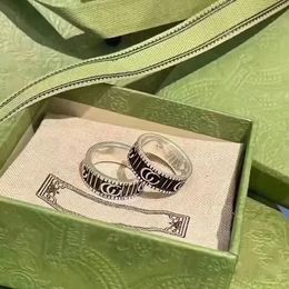 Fashion designer rings for mens striped womens ring couple silver plated holiday gift Personalised