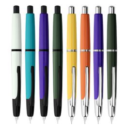 Fountain Pens MAJOHN A2 Press Fountain Pen Retractable EF Nib 0.4mm Resin Ink Pen Converter For offcie school supplies Writing ink pens 230814